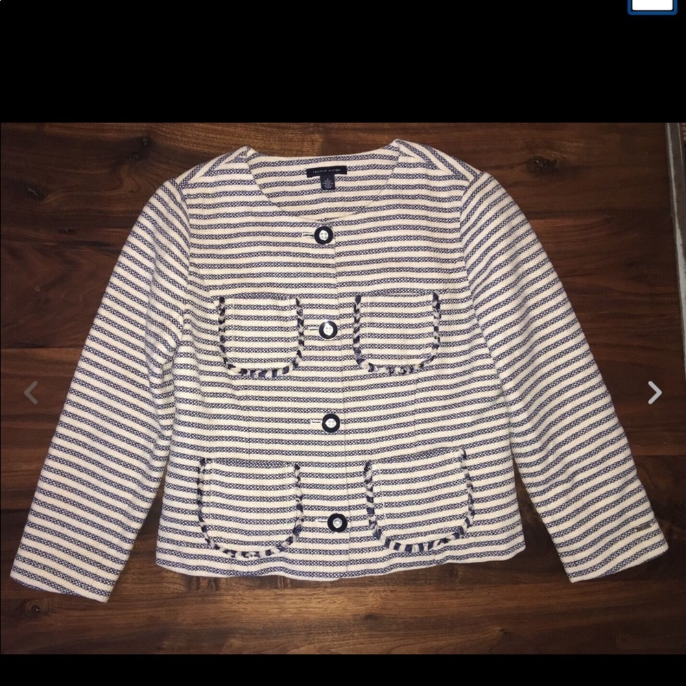 Tommy Hilfiger Striped 3/4 sleeve lined jacket 4